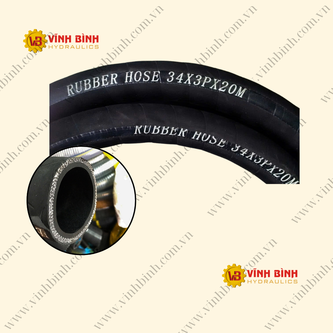 Ống Rubber Hose- Cao Su Bố Vải 3 lớp 