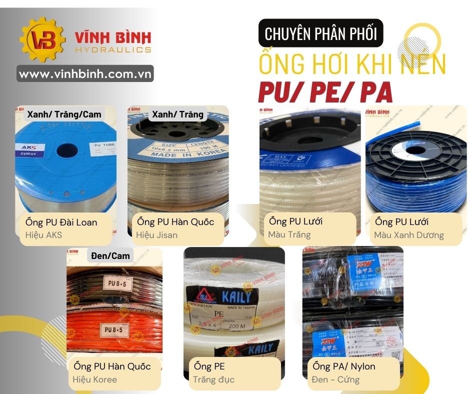 Các Loại Ống Hơi Khí Nén 