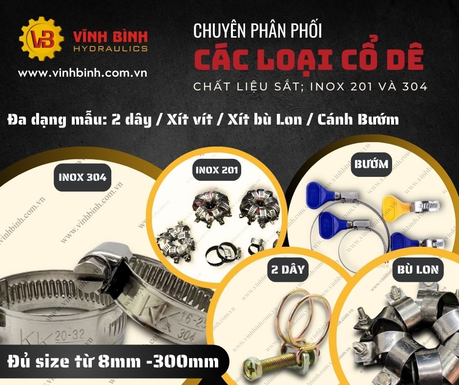 Các Loại Cổ Dê - Đai Xiết Ống