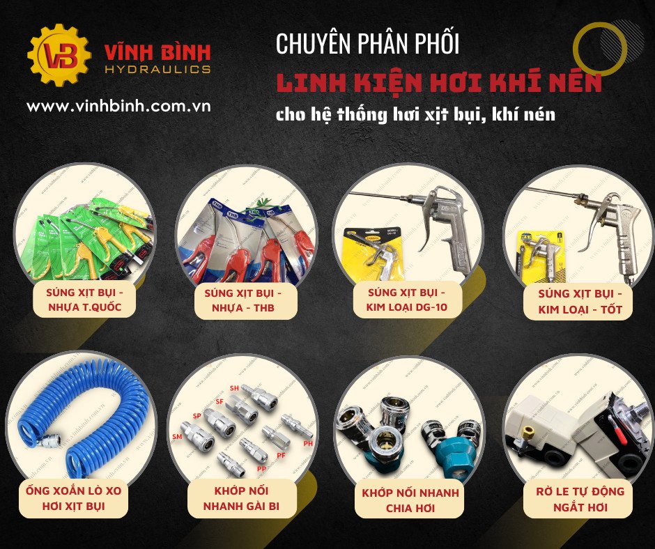 Phụ Kiện Nối Nhanh Hơi Khí Nén