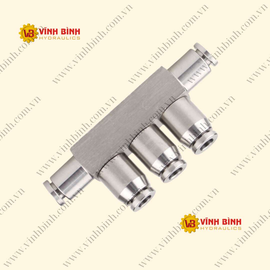 PK - Nối 5 Đầu Ống PU Giống Nhau - INOX 304 