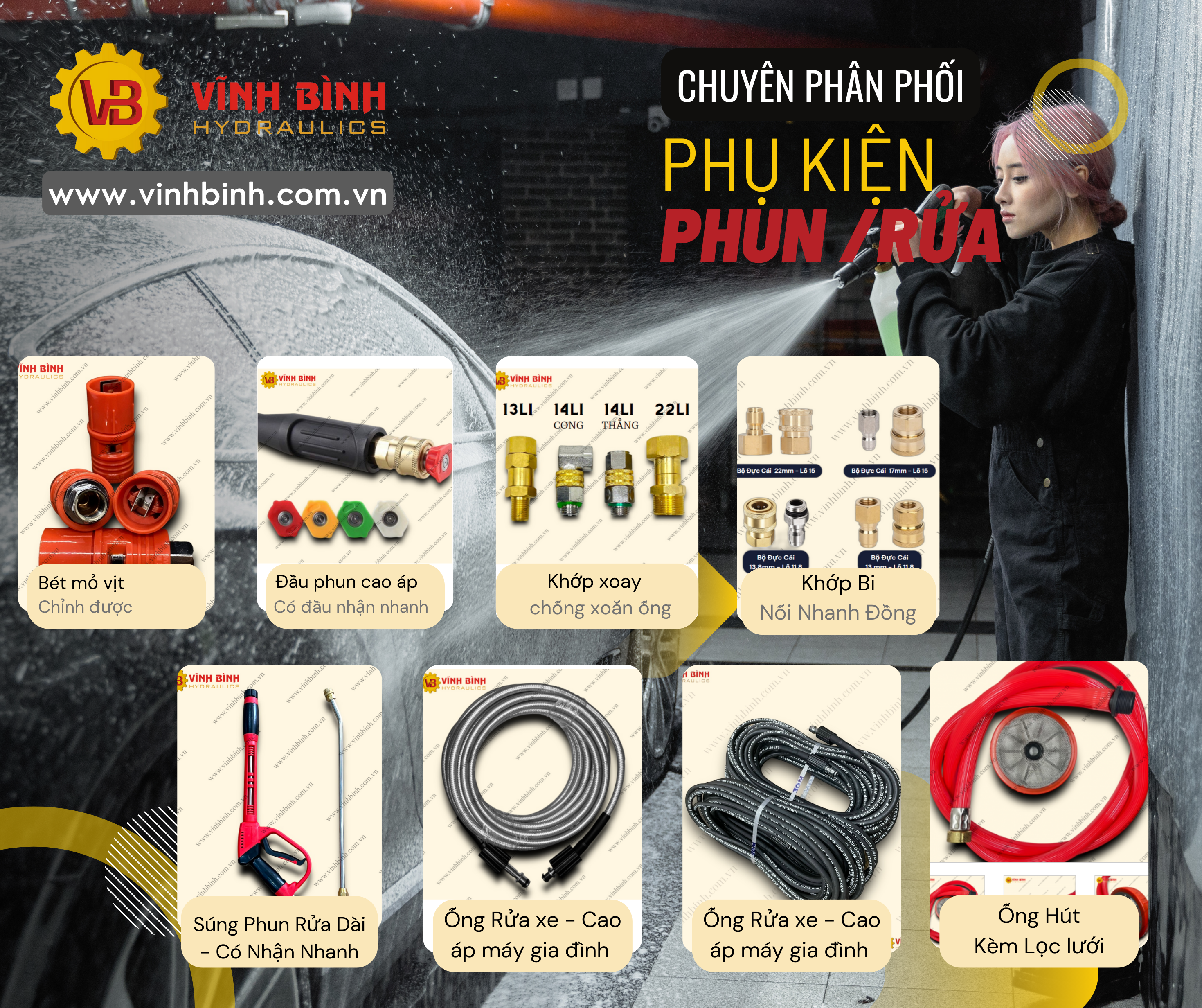Phụ Kiện Vệ Sinh Phun Rửa