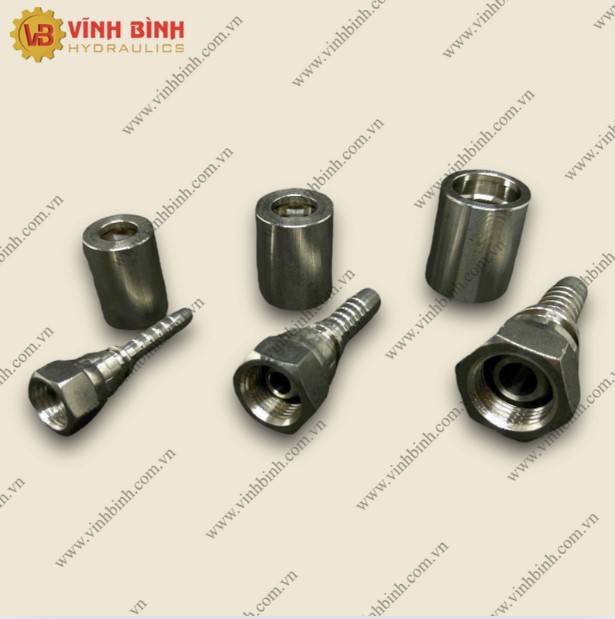 Đầu ép ống tuy ô thuỷ lực- ren trong hệ Nhật - BSPP côn lồi- Inox 304 