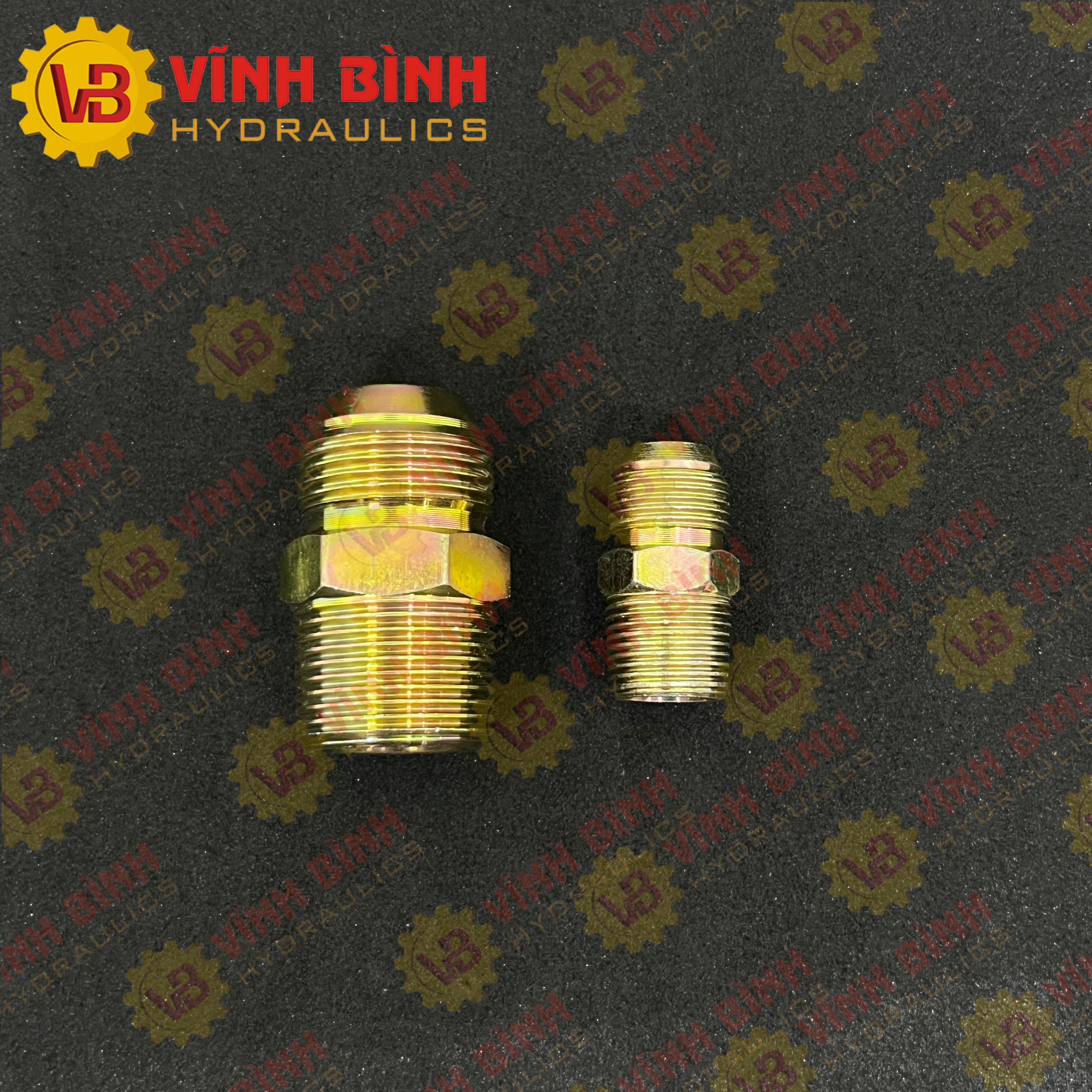 Nối 1 đầu côn lồi Komatsu JIS (1.5mm) / 1 đầu chân ren ngoài BSPT