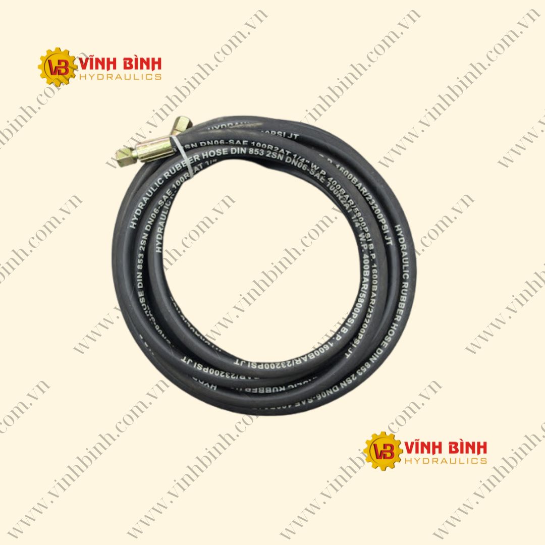 Ống Bơm Mỡ - Lõi Bố Thép 6mm 1/4