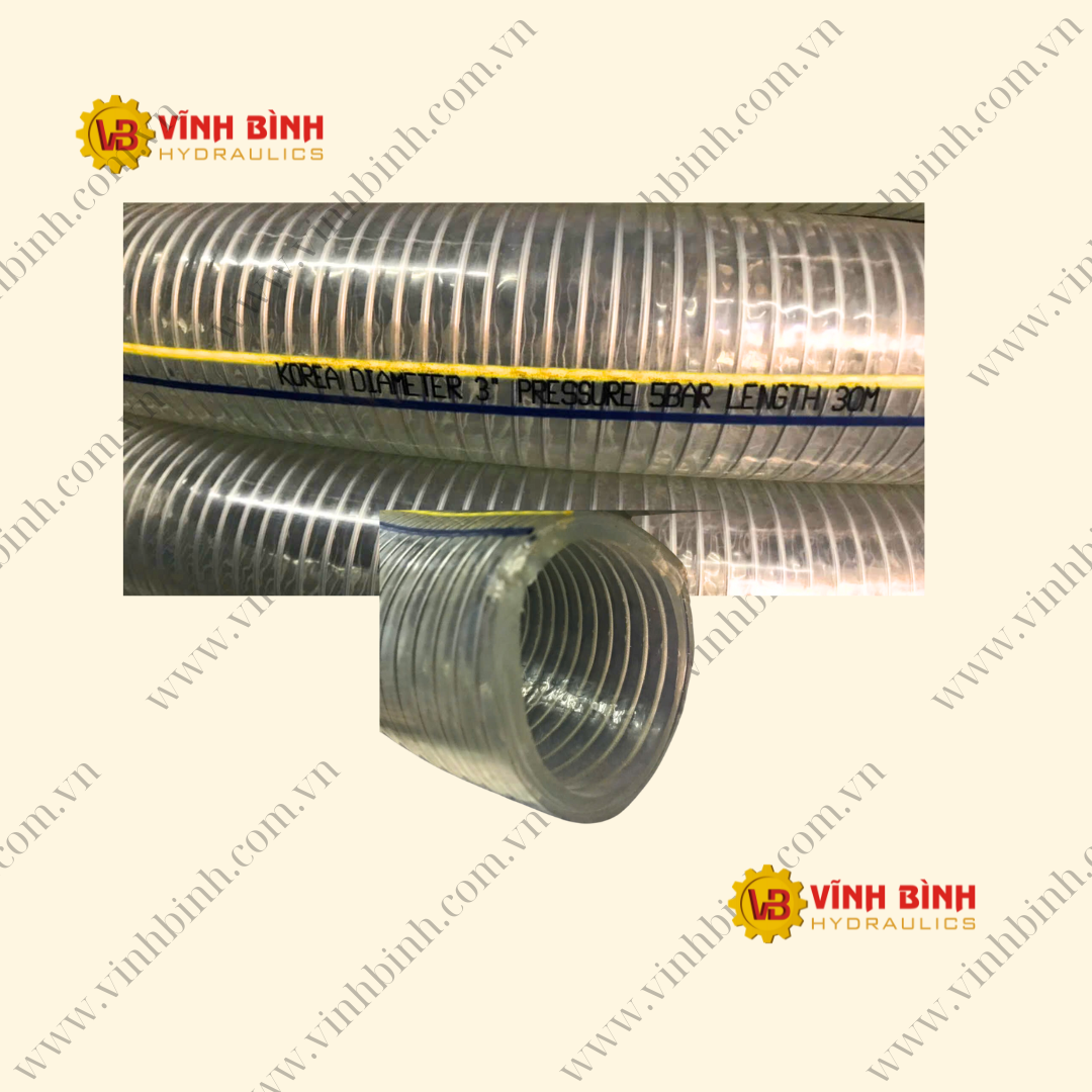 Ống Nhựa Kẽm PVC Lõi Thép Xoắn  - Hàn Quốc 